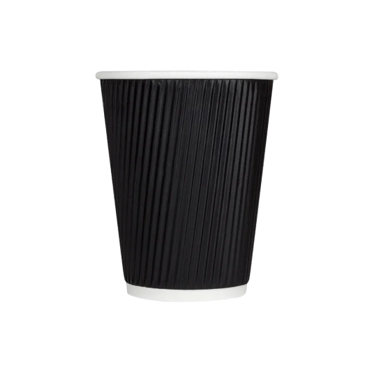 Ripple Coffee Cup (12oz, Black), 500 Count