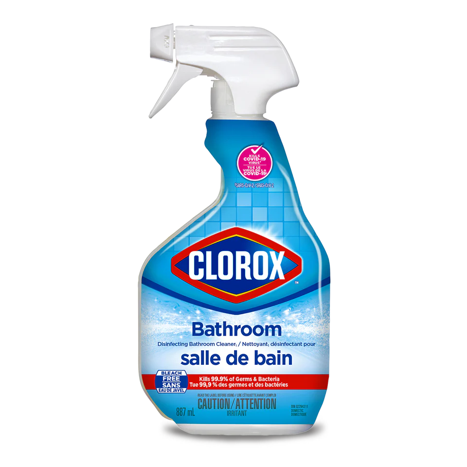 Clorox Disinfecting Bathroom Cleaner Spray 887mL - 9 Pack