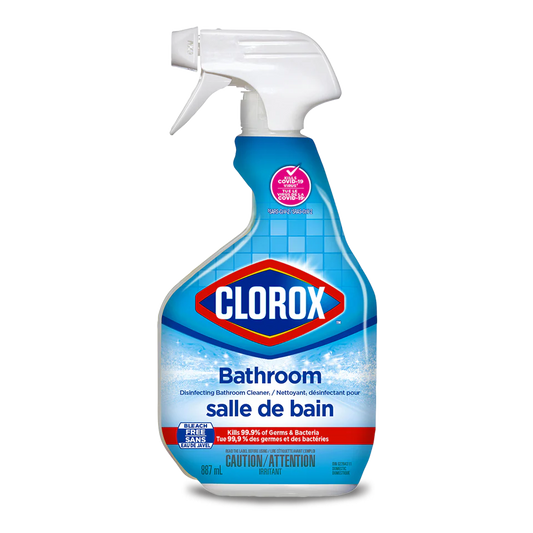 Clorox Disinfecting Bathroom Cleaner Spray 887mL - 9 Pack