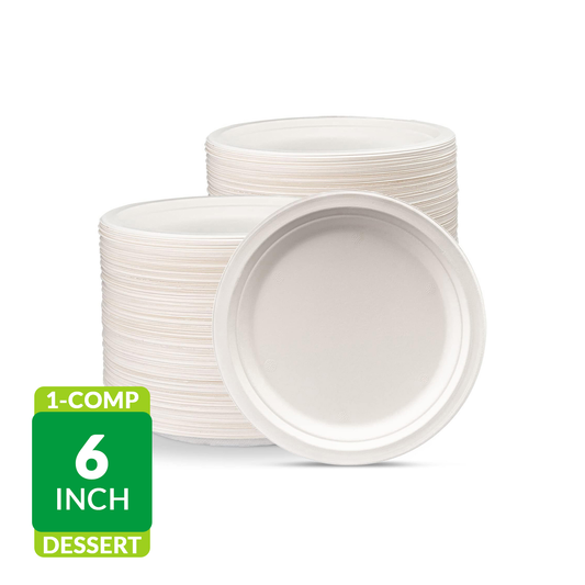 Fiber Paper Plate 6in 1-Comp