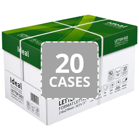 Ideal Economy Letter Size Print Paper - Volume Buy (20 Cases)