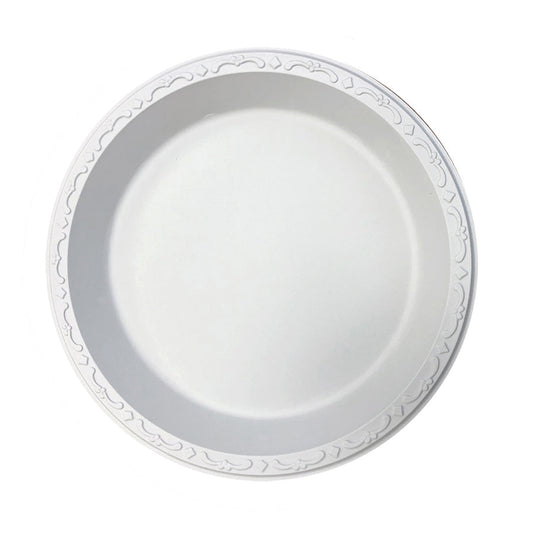 Ecopax Plastic Round Plate (9in, 1-Comp), 400 Count