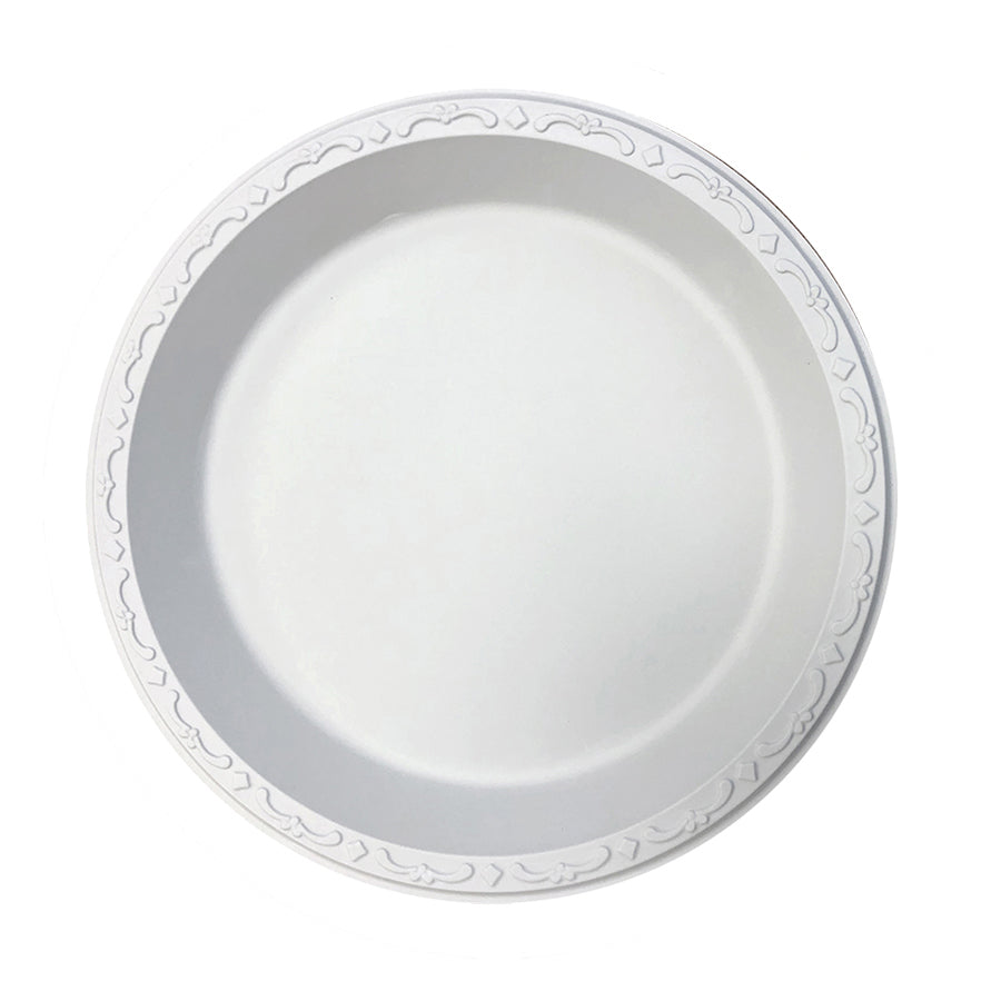 Ecopax Plastic Round Plate (9in, 1-Comp), 400 Count