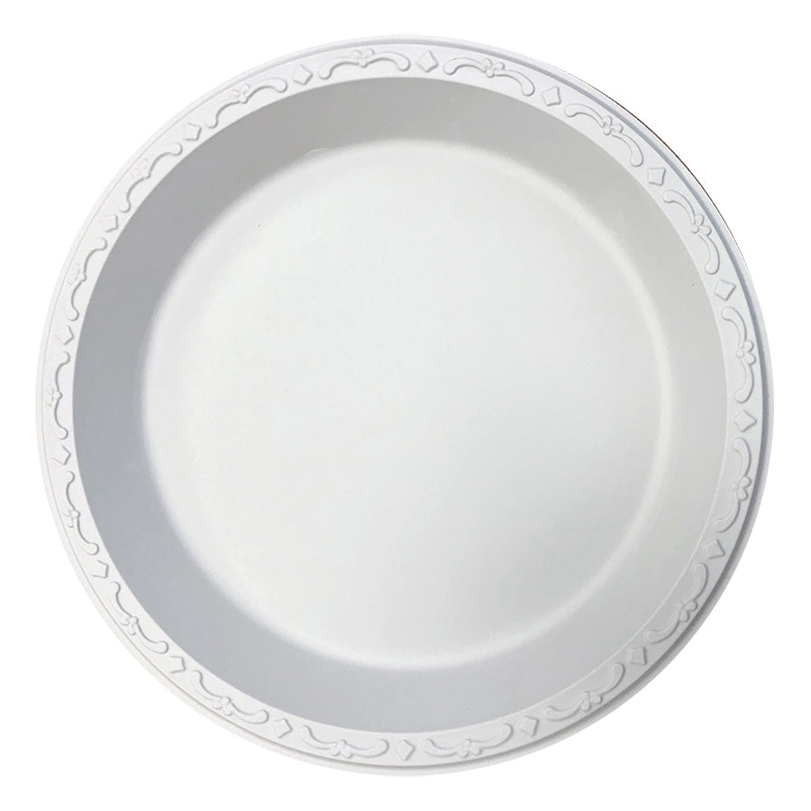 Ecopax Plastic Round Plate (10.25in, 1-Comp), 400 Count