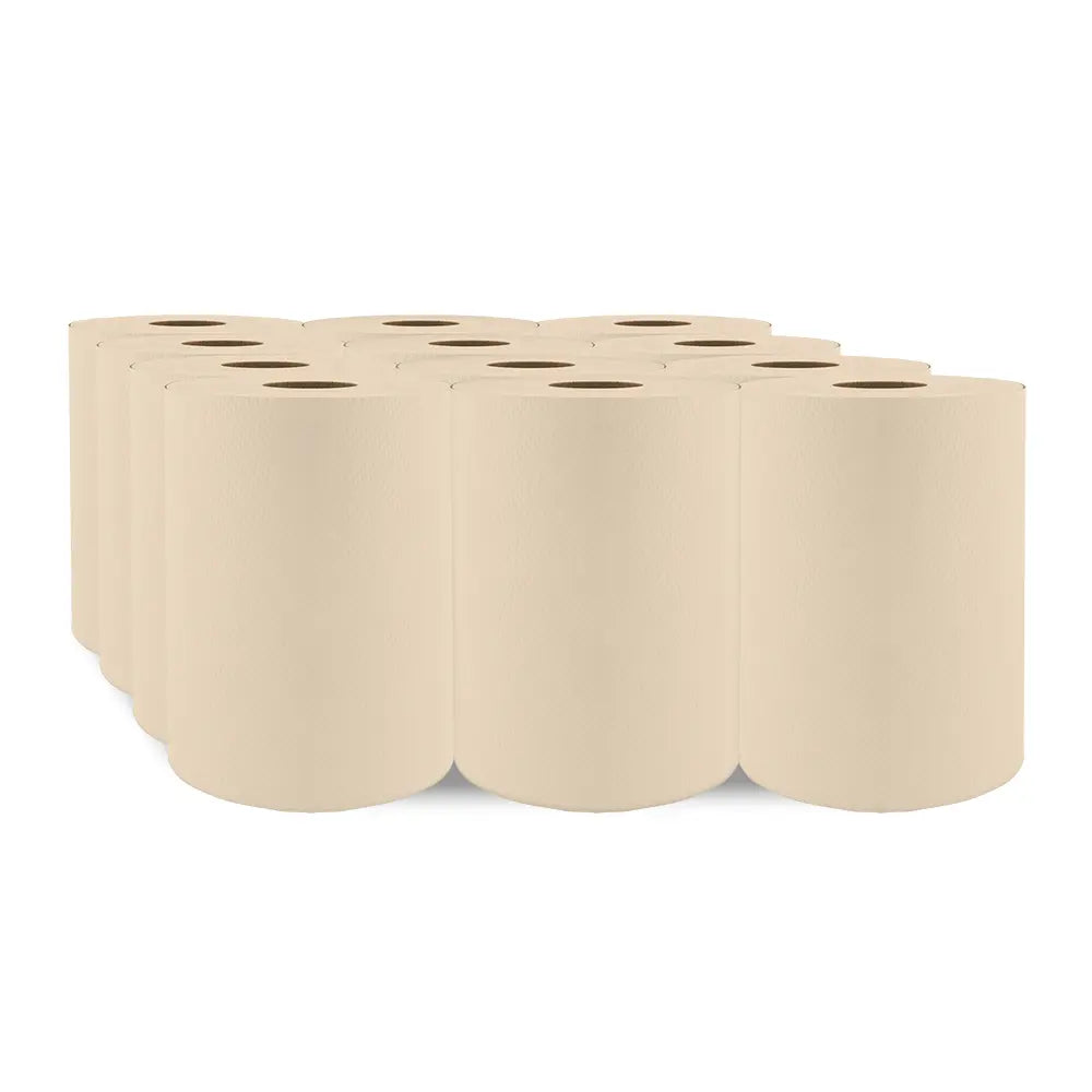 Cascades H035 Roll Paper Towel (1-Ply, Natural, 350ft), 12 Rolls