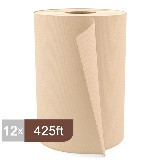 Cascades H045 Roll Paper Towel (1-Ply, Natural, 425ft), 12 Rolls