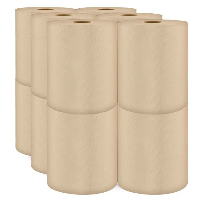Cascades H065 Roll Paper Towel (1-Ply, Natural, 600ft), 12 Rolls