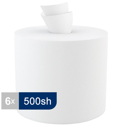 Cascades H152 Centerpull Hand Towel (2-Ply, White, 500 Sheets), 6 Rolls