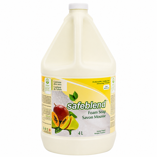 Safeblend Hand & Body Foam Soap (Mango Papaya Scent, with Aloe Vera), 4L
