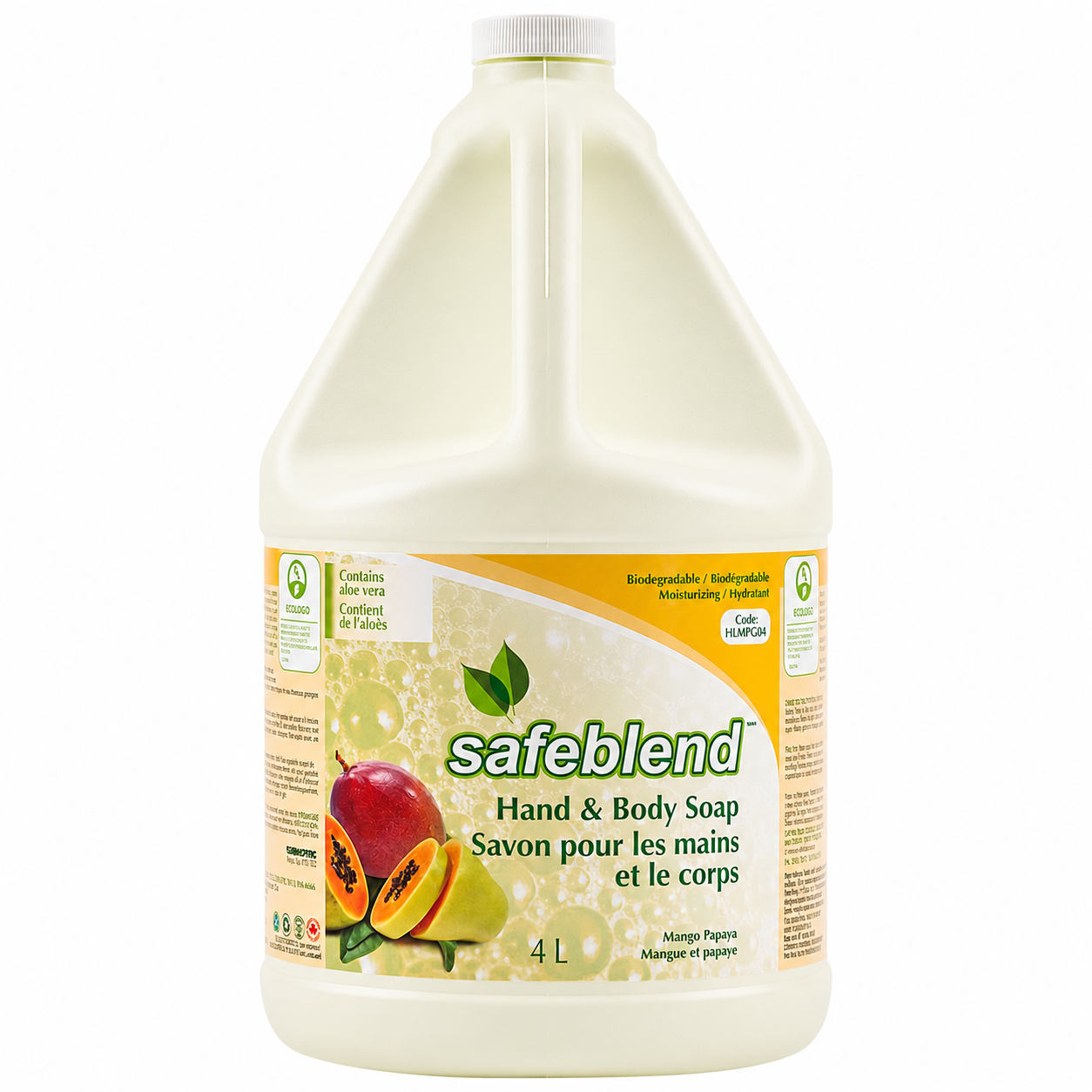 Safeblend Hand & Body Lotion Soap (Mango Papaya Scent, with Aloe Vera) 4L