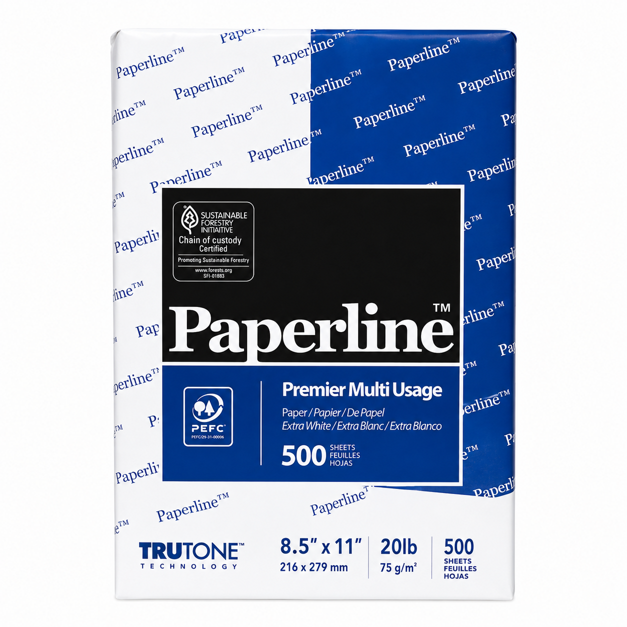 Premier Multi-Purpose Paper – Letter Size – 8.5" × 11" – 20lb – 92 Bright – 5,000 Sheets