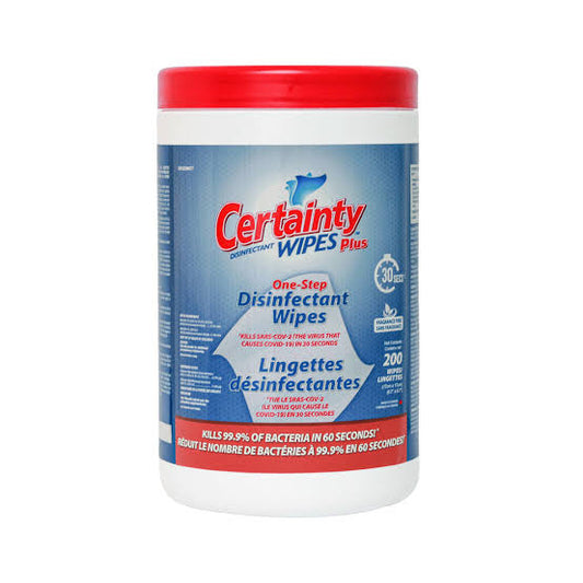 Certainty Disinfecting Wipes, Uncented, 200 Sheets - 6 Count