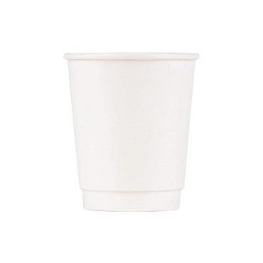 Insulated Paper Cup (8oz, Double-Wall, White), 500 Count