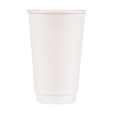 Insulated Paper Cup (16oz, Double-Wall, White) 500 Count