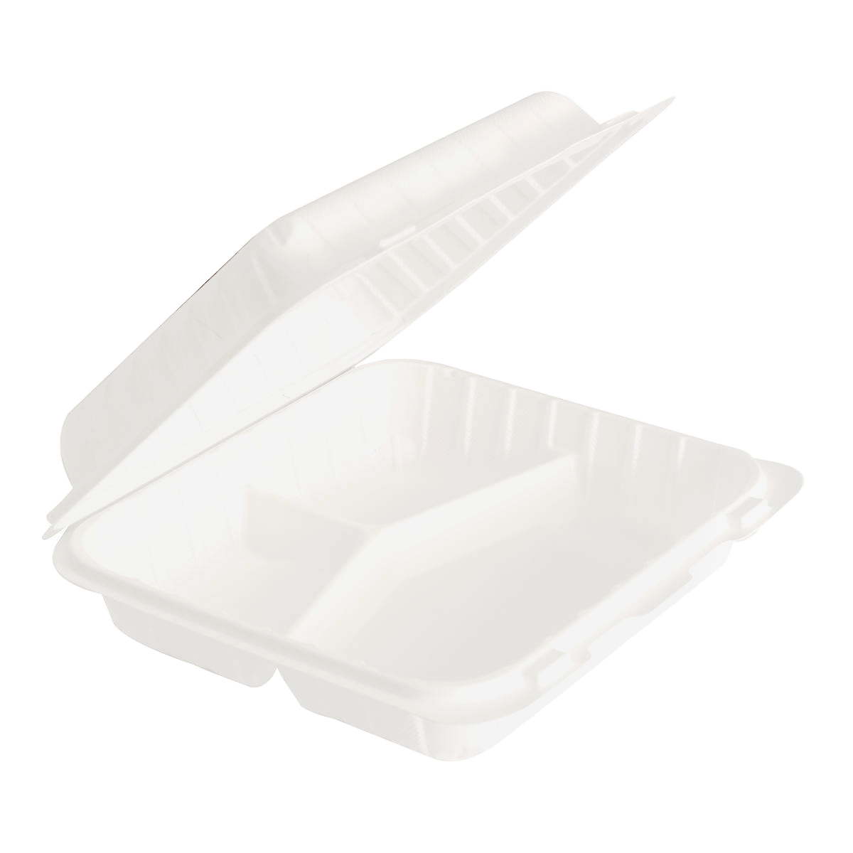 Aybak-83 Hinged PP 3-Comp Take-Out (8 x 8 x 3in), 150 Count