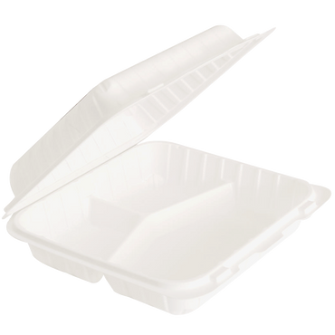 Aybak-93 Hinged PP 3-Comp Take-Out (9 x 9 x 3in), 150 Count