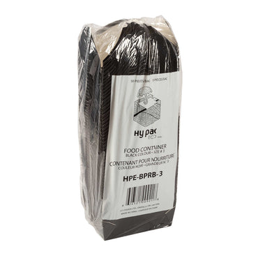 Paper Take-Out Container (Black #3, 1950mL/66oz), 200 Count