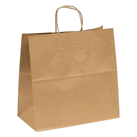 Kraft Paper Bag Twisted Handle (13 x 7 x 13in, Promenade) - 250 Count