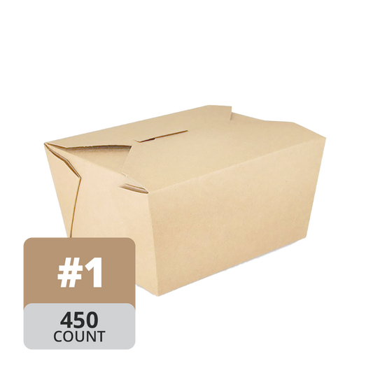 Paper Take-Out Container (Natural #1, 750mL/25oz), 300 Count