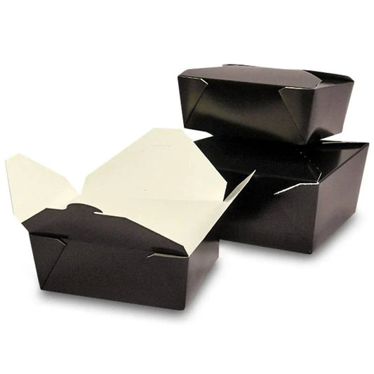 Paper Take-Out Container (Black #4, 2600mL/80oz), 160 Count