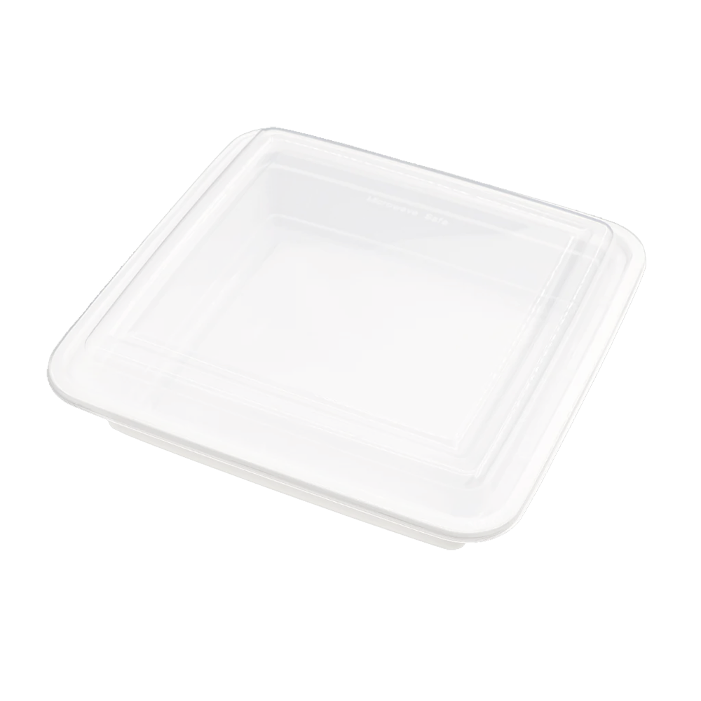 Square PP Container & Lid (48oz, Premium), 100 Count