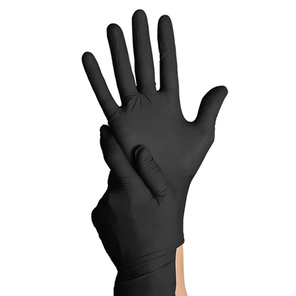 TouchFlex Nitrile Examination Gloves (Black, 5mil, Powder-Free), 100 Count