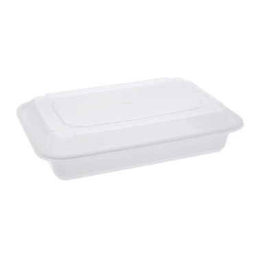 Rectangular PP Container & Lid (28oz, Premium), 150 Count