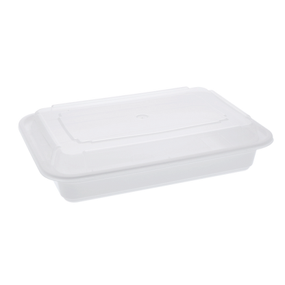 Rectangular PP Container & Lid (28oz, Premium), 150 Count