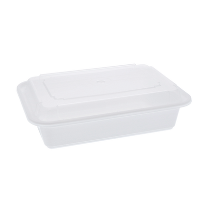 Rectangular PP Container & Lid (38oz, Premium), 150 Count