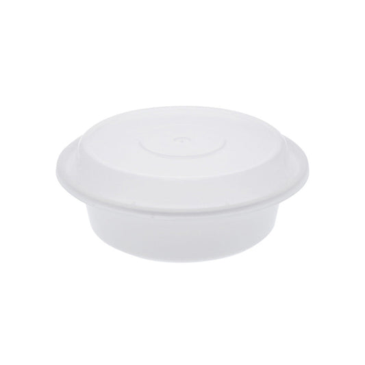Round 6in PP Container & Lid (16oz, Premium) - 150 Count
