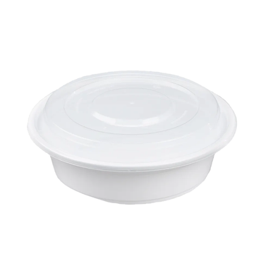 Round 7in PP Container & Lid (32oz, Premium), 150 Count
