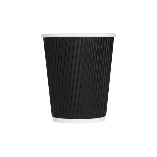 Ripple Coffee Cup (8oz, Black), 500 Count