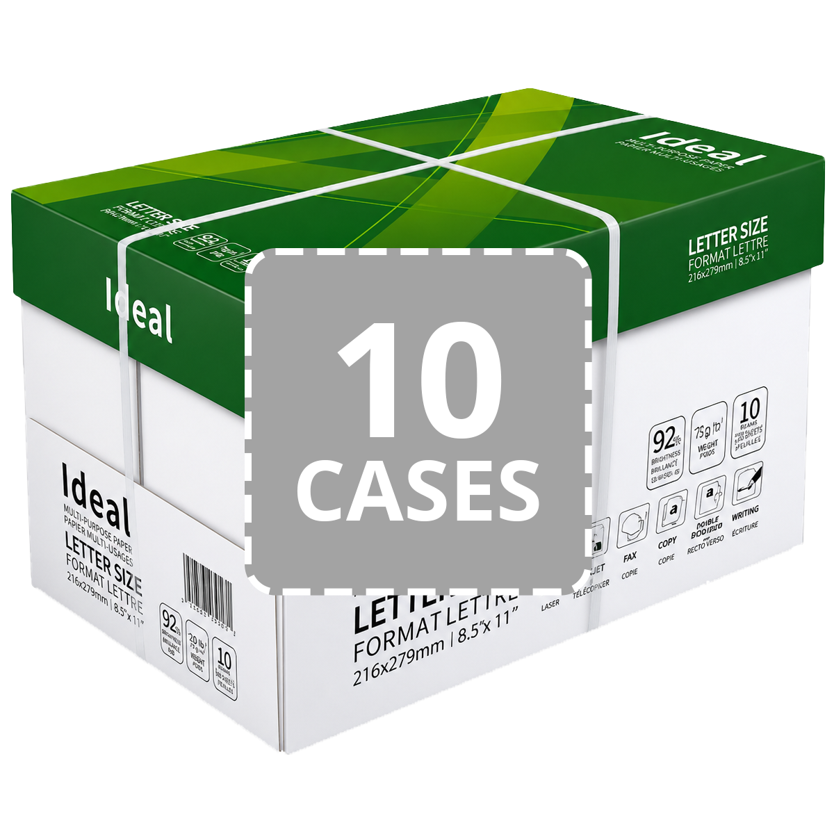 Ideal Economy Letter Size Print Paper - Best Value (10 Cases)