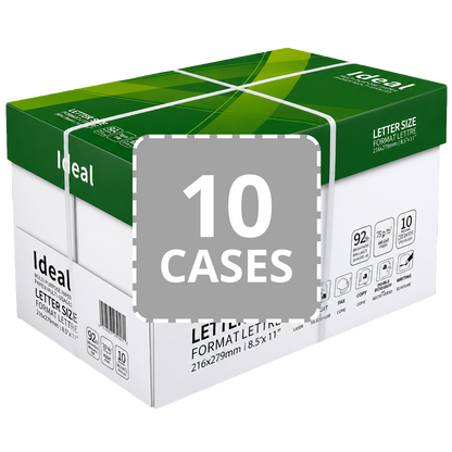 Ideal Economy Letter Size Print Paper - Best Value (10 Cases)