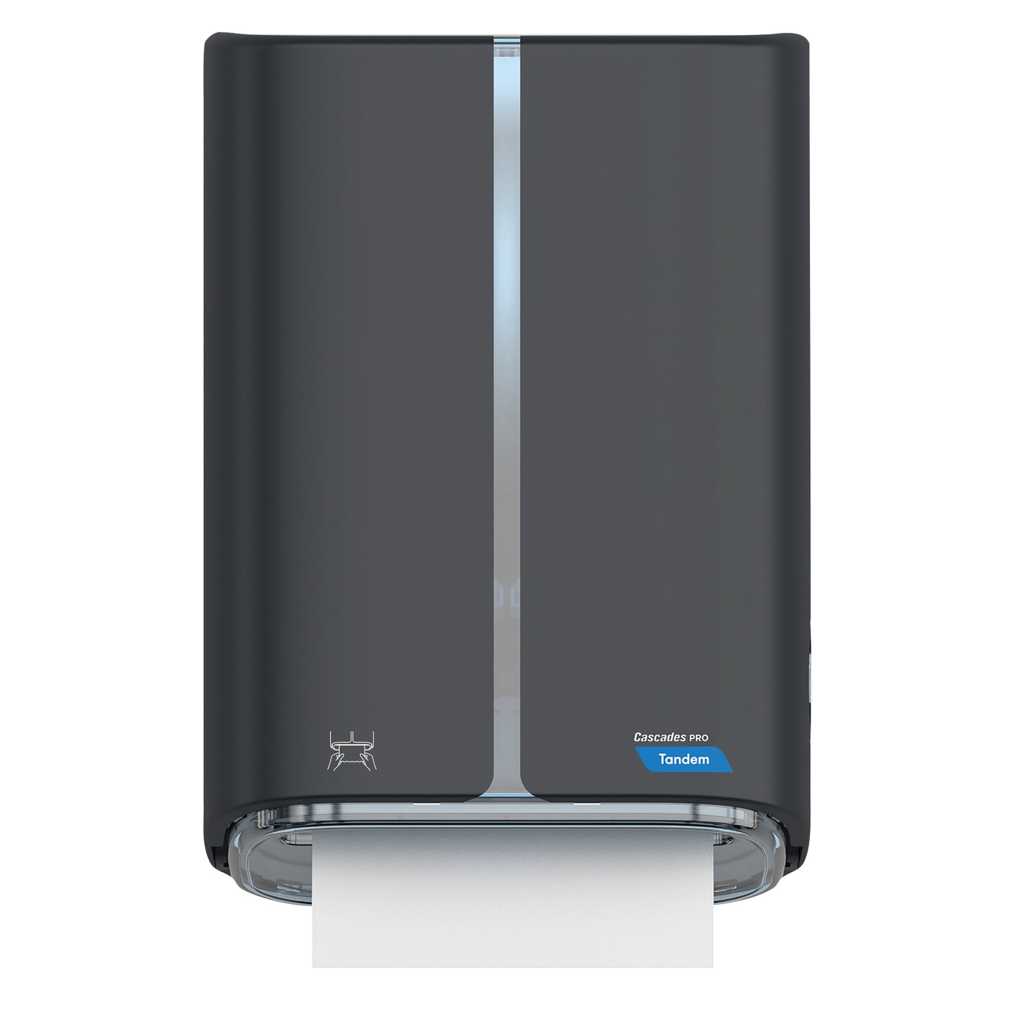 Cascades PRO Tandem Mechanical No-Touch Hand Towel Dispenser, Dark Gray (Gray), 1 Count