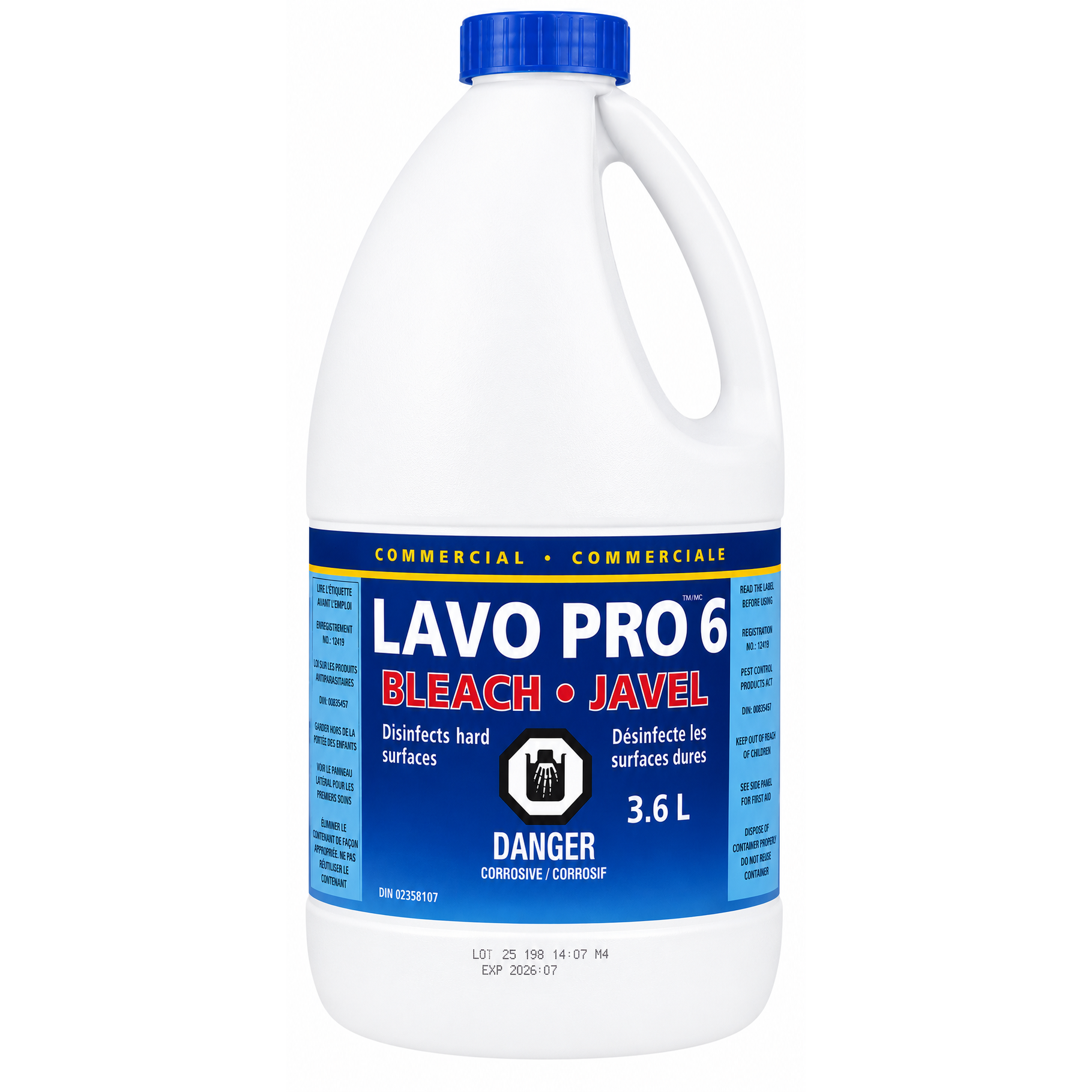 Lavo 6 Bleach (6% sodium hypochlorite), 3.6L