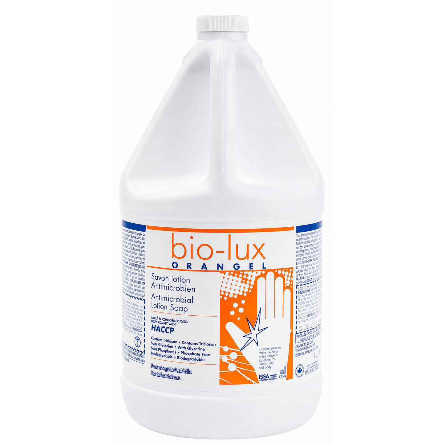 Bio-Lux Orangel Antiseptic Lotion Soap (Aloe Vera, Orange Scent), 4L