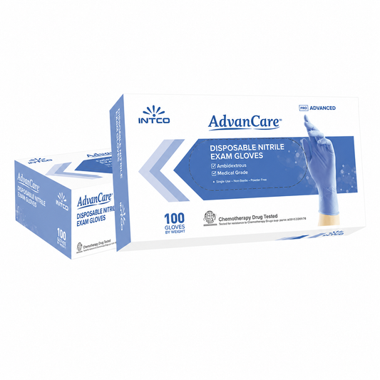 Advancare Nitrile Gloves (Blue, 3.5ml, Powder-Free), 100 Count