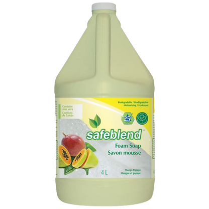 Safeblend Hand & Body Soap (Foam, Mango Papaya Scent, with Aloe Vera), 4L
