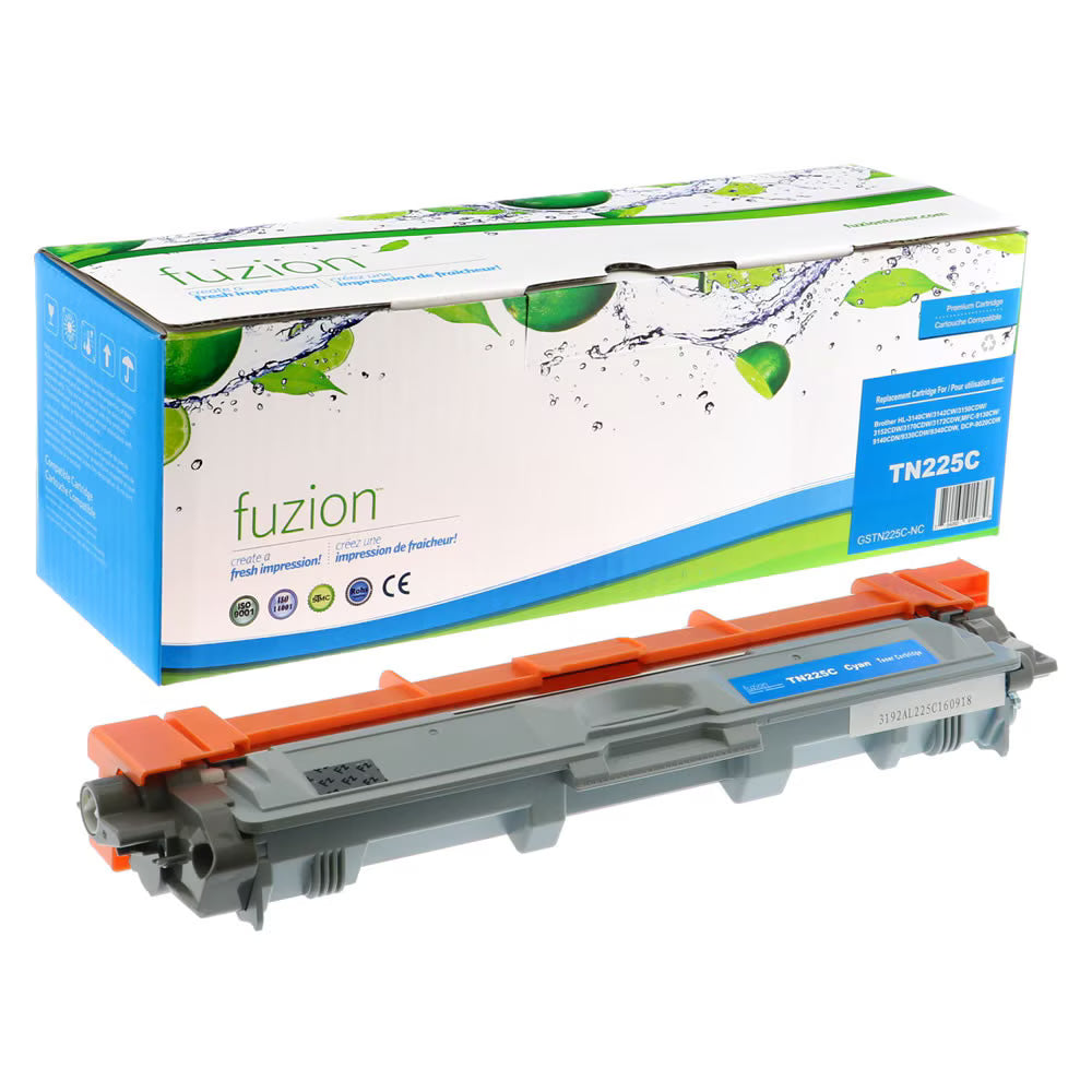 Brother TN225C Compatible Toner, Cyan, ~2,200 Pages