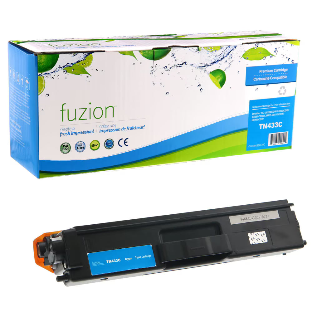 Brother TN433C Compatible Toner, Cyan, ~4,000 Pages