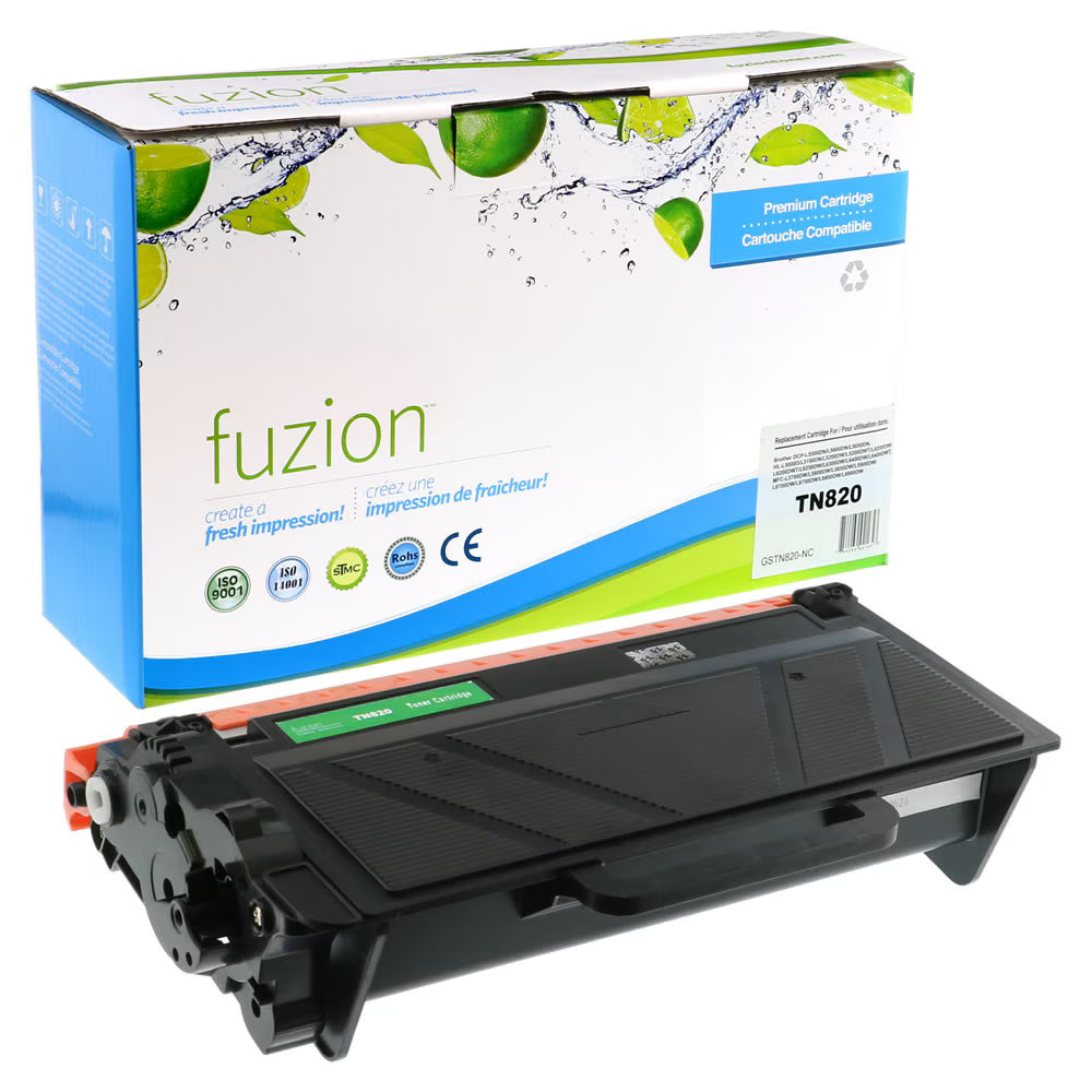Brother TN820 Compatible Toner, Black, ~3,000 Pages