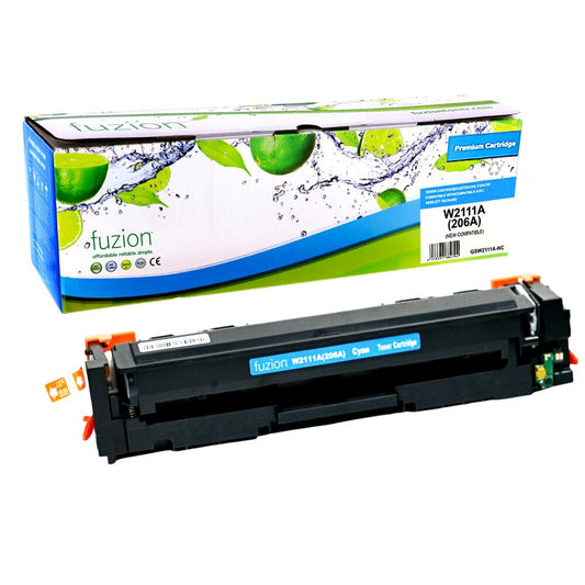 HP W2111A (206A) Compatible Toner, Cyan, ~1,250 Pages