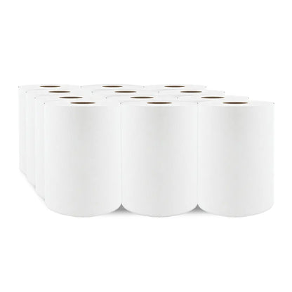Cascades H030 Roll Paper Towel (1-Ply, White, 350ft), 12 Rolls