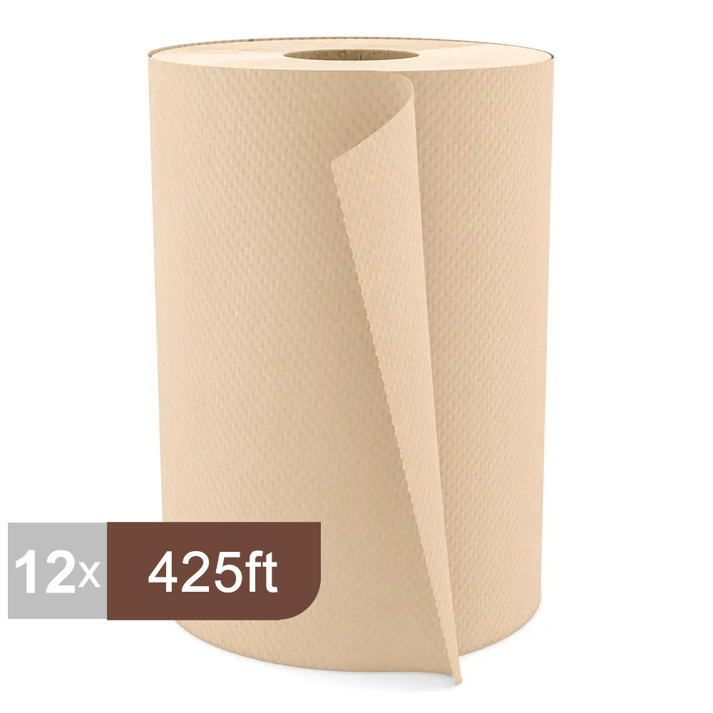 Cascades H045 Roll Paper Towel (1-Ply, Natural, 425ft), 12 Rolls