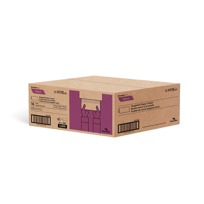 Cascades H115 Singlefold Hand Towel (1-Ply, Natural), 4000 Sheets