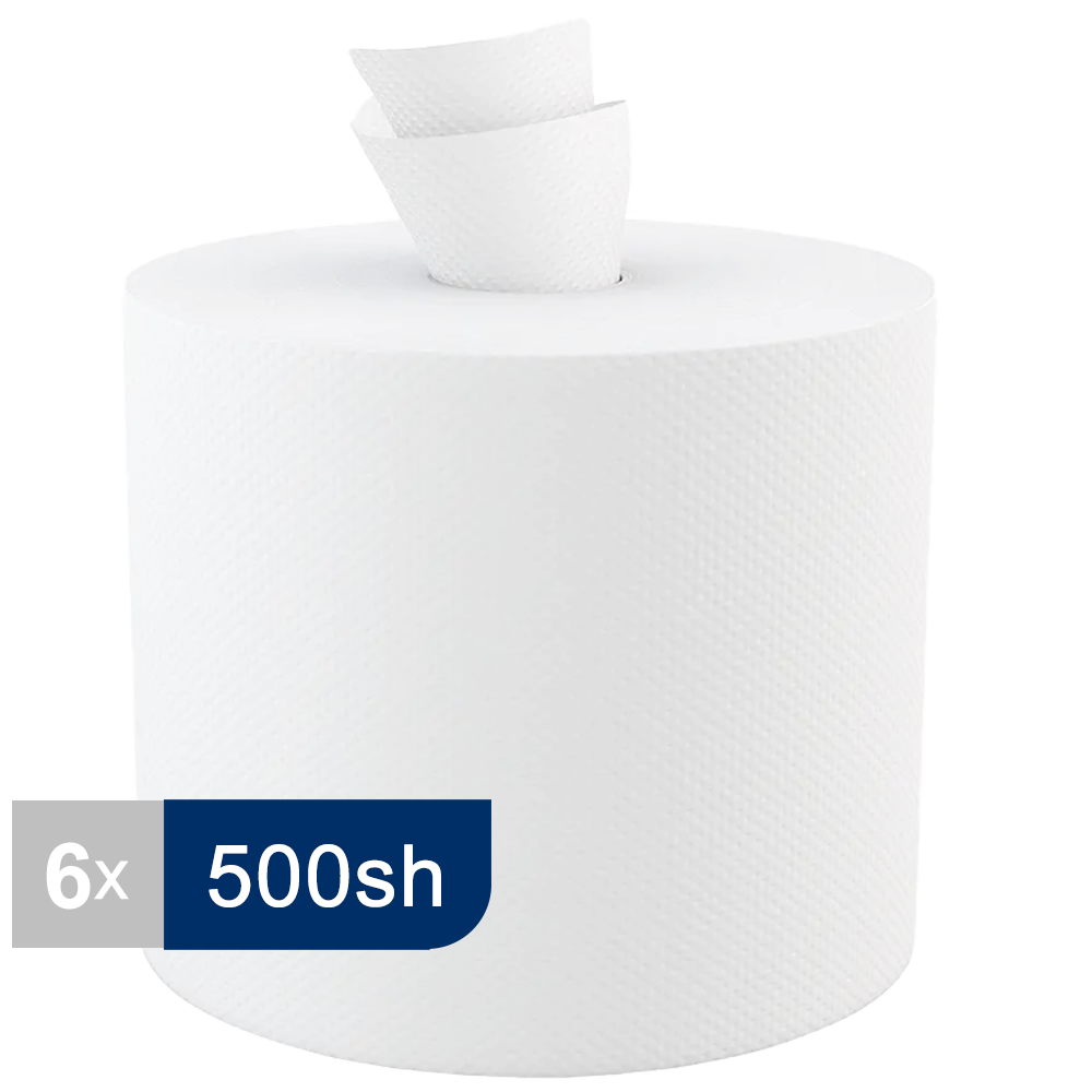 Cascades H152 Centerpull Hand Towel (2-Ply, White, 500 Sheets), 6 Rolls