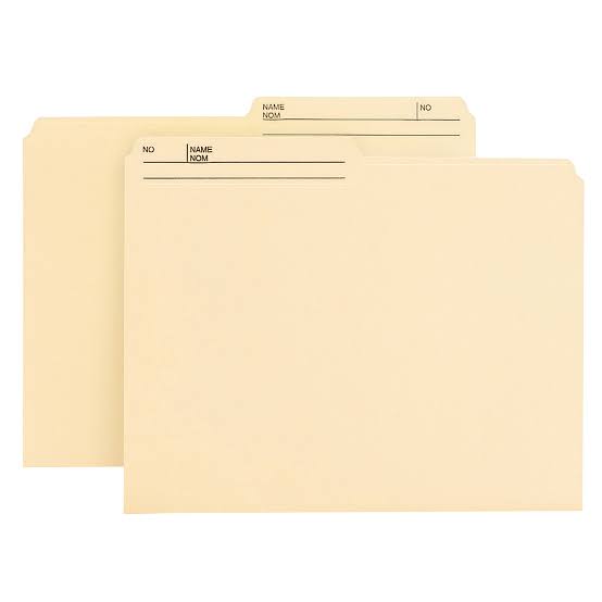 Continental Manila Letter-Size File Folders - 100 Count