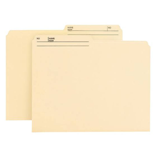 Continental Manila Letter-Size File Folders - 100 Count