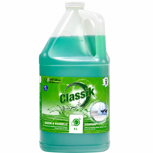 Classik Dish Soap (Green, Apple Mango Scent), 4L